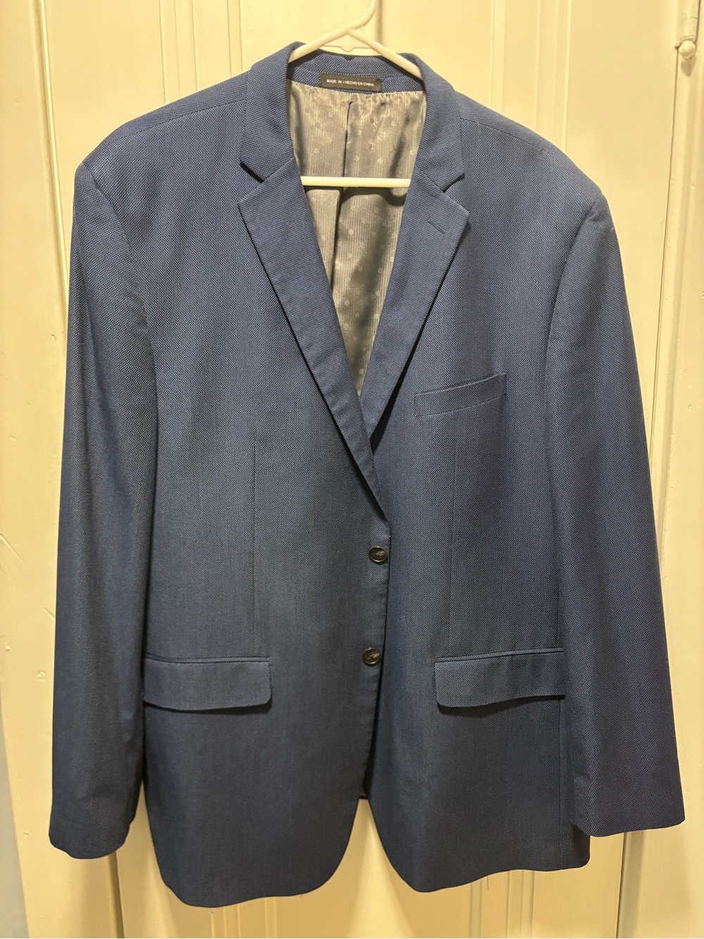 Men's Blue Classic Two-Button Blazer